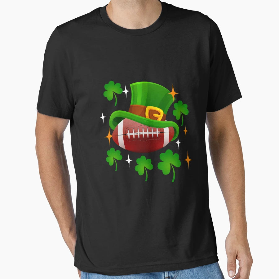 Football St Patricks Day Leprechaun T-Shirt - Fun Novelty Design Men Women - T-Shirt, Sweatshirt, Hoodie