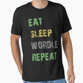 Eat Sleep Wordle Repeat T-Shirt - Graphic Print for Adults - T-Shirt, Sweatshirt, Hoodie