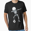 Dabbing Skeleton Soccer Halloween T-Shirt - Streetwear Style for Adults - T-Shirt, Sweatshirt, Hoodie