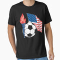 American Usa Soccer T-Shirt - Graphic Print Unisex - T-Shirt, Sweatshirt, Hoodie