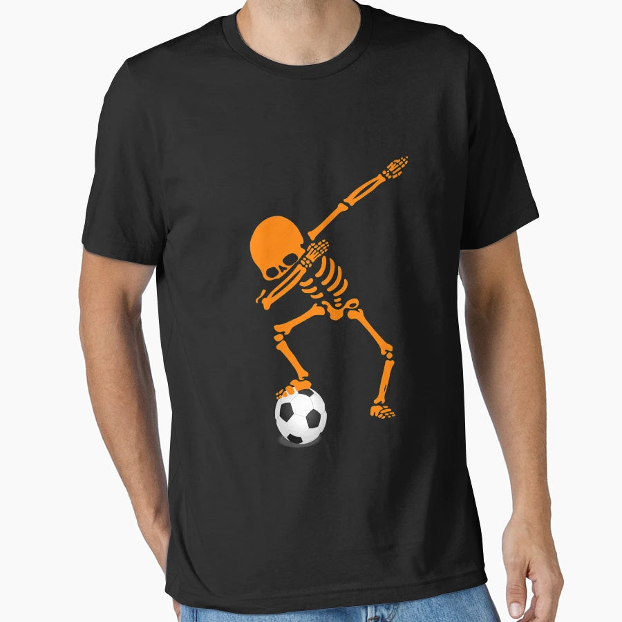 Dabbing Skeleton Soccer Soccer Soccer Hoodie - Custom Art Print Unisex - T-Shirt, Sweatshirt, Hoodie