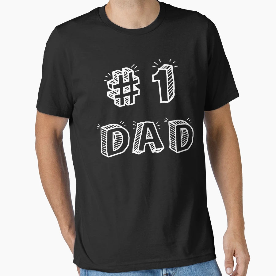 No 1 Dad T-Shirt - Trendy Graphic Unisex - T-Shirt, Sweatshirt, Hoodie