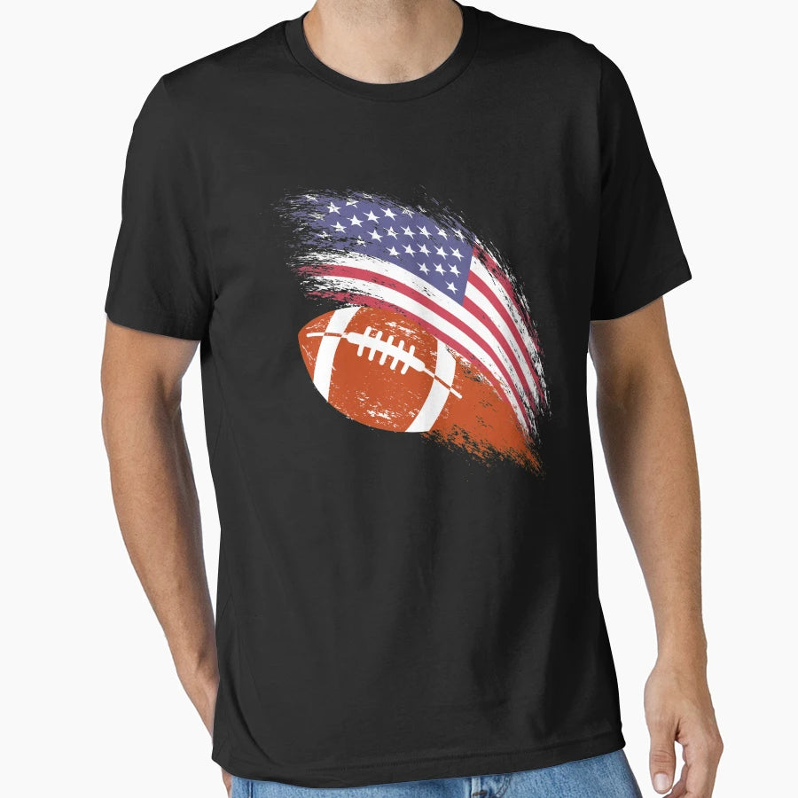 American Football Flag Sports T-Shirt - Trendy Graphic for Adults - T-Shirt, Sweatshirt, Hoodie
