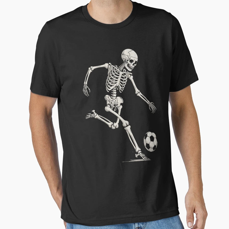 Skeleton Soccer Halloween Costume Funny T-Shirt - Streetwear Style Unisex - T-Shirt, Sweatshirt, Hoodie