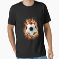 Flaming Soccer Ball T-Shirt - Novelty Apparel Men Women - T-Shirt, Sweatshirt, Hoodie