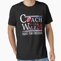 Fight Freedom Coach Walz 2024 T-Shirt - Casual Everyday Wear Men Women - T-Shirt, Sweatshirt, Hoodie