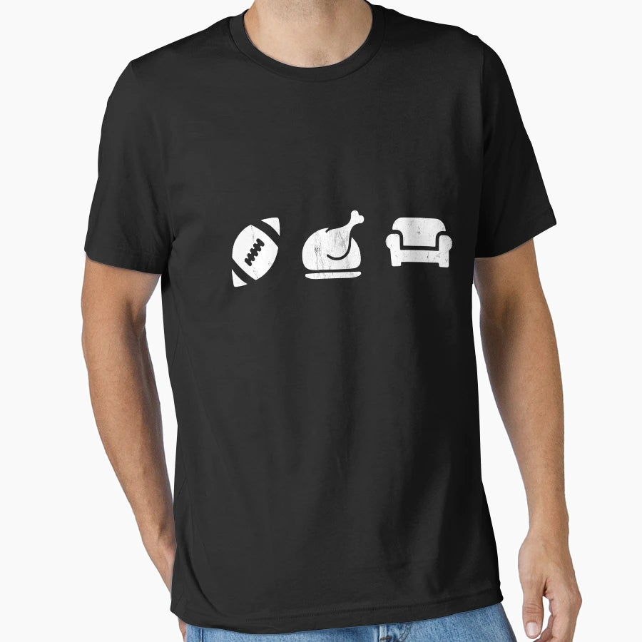 Mens Funny Mens Thanksgiving Football T-Shirt - Unique Graphic Men Women - T-Shirt, Sweatshirt, Hoodie