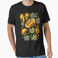 Football Coquette Bow Yallow Football T-Shirt - Unique Graphic Men Women - T-Shirt, Sweatshirt, Hoodie