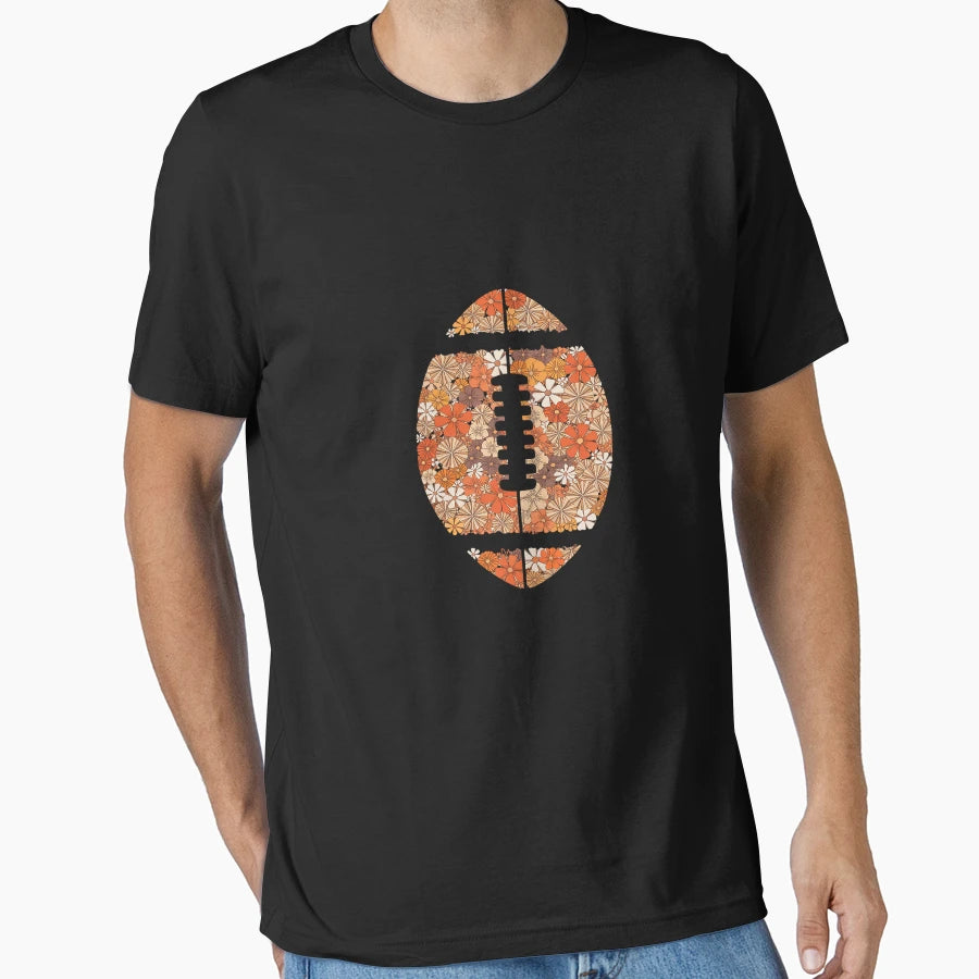 Game Day Football Floral T-Shirt - Custom Art Print Unisex - T-Shirt, Sweatshirt, Hoodie