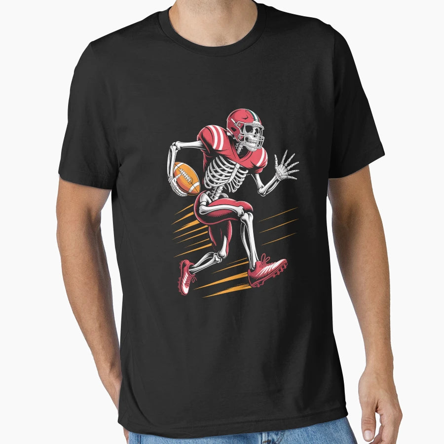 Halloween Skeleton Playing T-Shirt - Casual Everyday Wear for Adults - T-Shirt, Sweatshirt, Hoodie