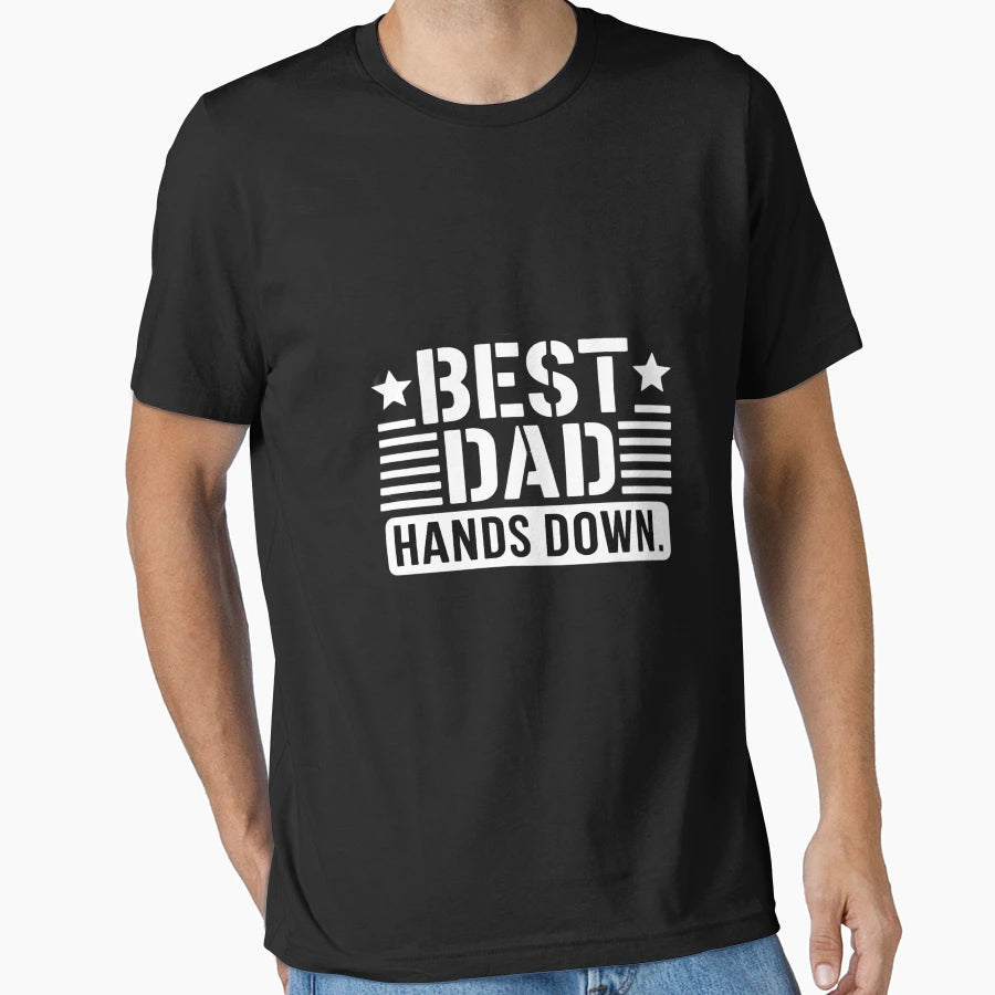 Best Dad Hands Down Craft Hand Fathers Day T-Shirt - Graphic Print Unisex - T-Shirt, Sweatshirt, Hoodie