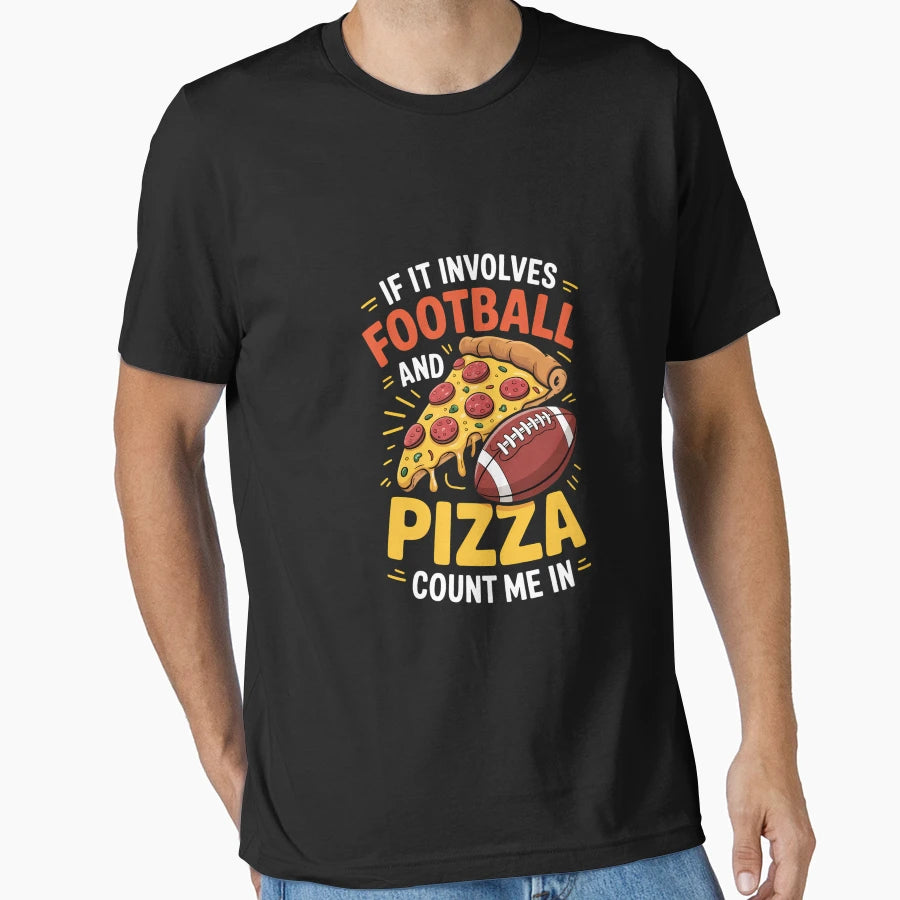 Football Pizza Pizza Party Game Day T-Shirt - Unique Graphic Unisex - T-Shirt, Sweatshirt, Hoodie