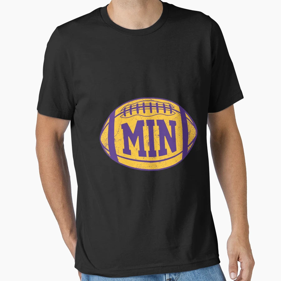 Min Football Purple T-Shirt - Graphic Print Men Women - T-Shirt, Sweatshirt, Hoodie