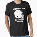 Funny Football Player Drinking Team T-Shirt - Unique Graphic Unisex - T-Shirt, Sweatshirt, Hoodie