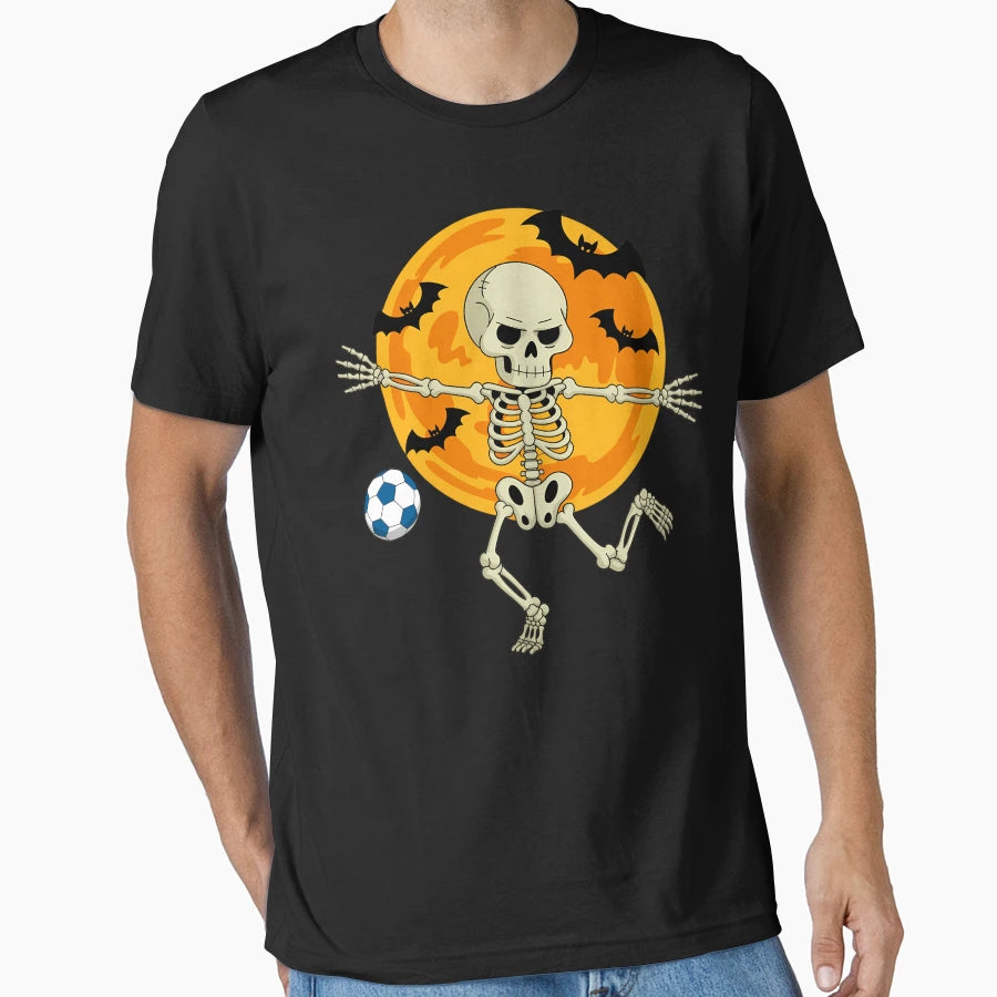 Soccer Skeleton Halloween Soccer Player T-Shirt - Trendy Graphic Men Women - T-Shirt, Sweatshirt, Hoodie