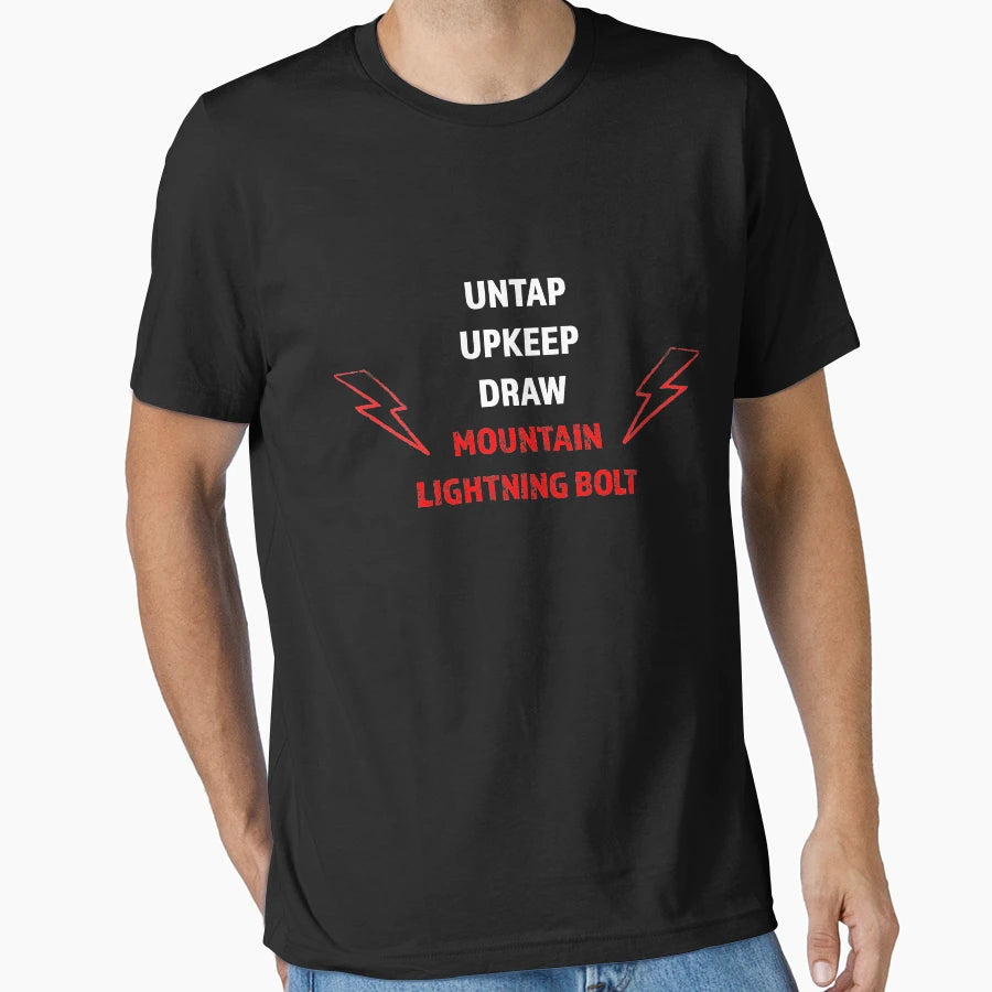 Untap Upkeep Draw Mountain Bolt T-Shirt - Aesthetic Graphic Unisex - T-Shirt, Sweatshirt, Hoodie