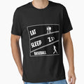 Eat Sleep Baseball T-Shirt - Streetwear Style Unisex - T-Shirt, Sweatshirt, Hoodie