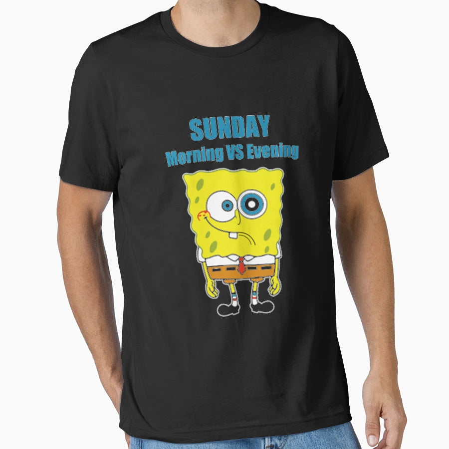 Sunday Morning Vs Evening T-Shirt - Unique Graphic Men Women - T-Shirt, Sweatshirt, Hoodie