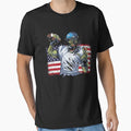 Patriotic Football Usa Flag Quarterback T-Shirt - Aesthetic Graphic Unisex - T-Shirt, Sweatshirt, Hoodie