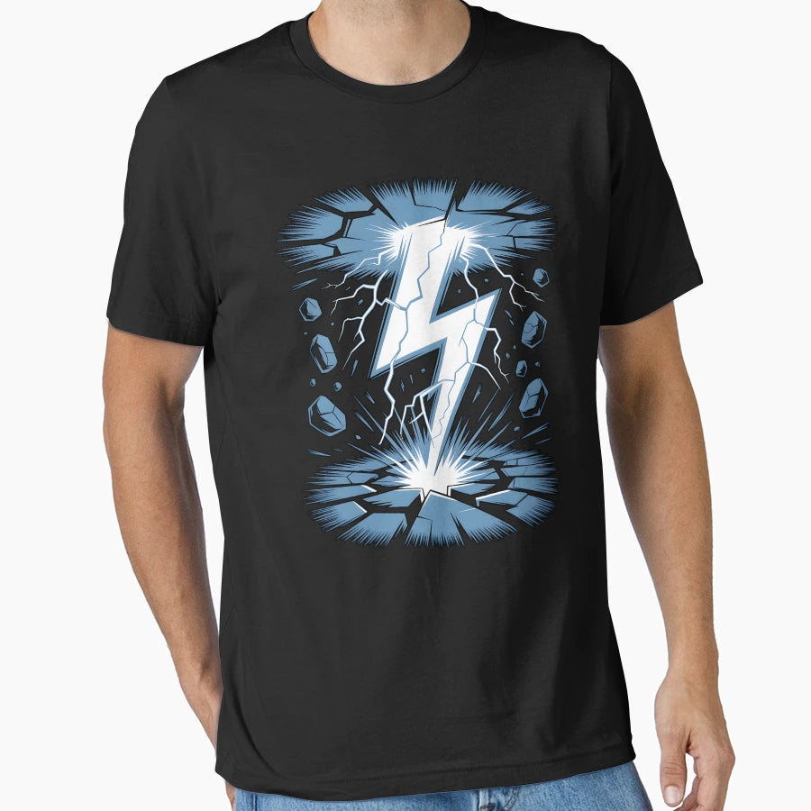 Lightning Lightning Thunderstorm T-Shirt - Custom Art Print Men Women - T-Shirt, Sweatshirt, Hoodie