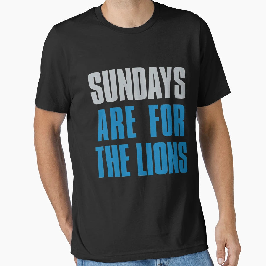 Sundays Are Lions Detroit Football T-Shirt - Novelty Apparel for Adults - T-Shirt, Sweatshirt, Hoodie