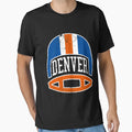 Denver Helmet Blue T-Shirt - Graphic Print for Adults - T-Shirt, Sweatshirt, Hoodie
