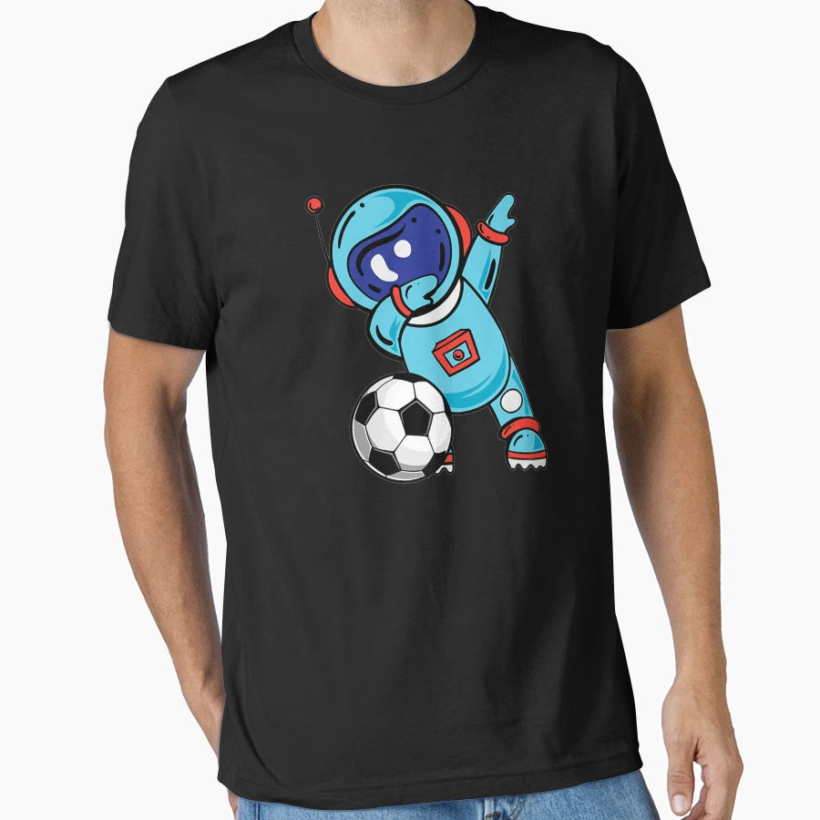 Dabbing Astronaut Soccer Lovers Jersey T-Shirt - Streetwear Style Unisex - T-Shirt, Sweatshirt, Hoodie
