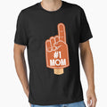 Mom Number One Red Foam Finger T-Shirt - Aesthetic Graphic Unisex - T-Shirt, Sweatshirt, Hoodie
