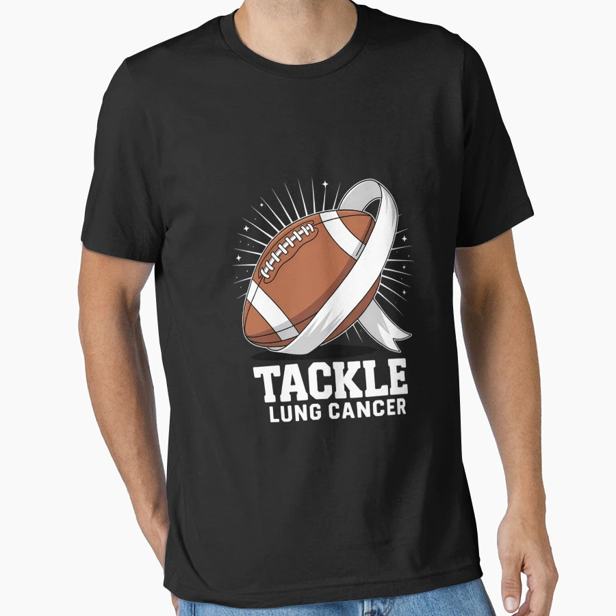 Tackle Lung Cancer Lung Cancer Awareness T-Shirt - Aesthetic Graphic Unisex - T-Shirt, Sweatshirt, Hoodie