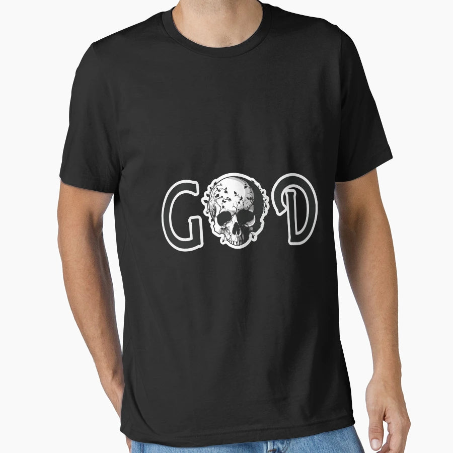 God Skull Floral Gothic Art T-Shirt - Graphic Print Men Women - T-Shirt, Sweatshirt, Hoodie