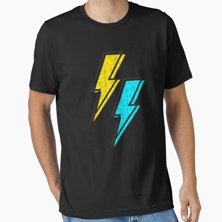 Aftershock Lightning Yellow And Blue T-Shirt - Streetwear Style Unisex - T-Shirt, Sweatshirt, Hoodie