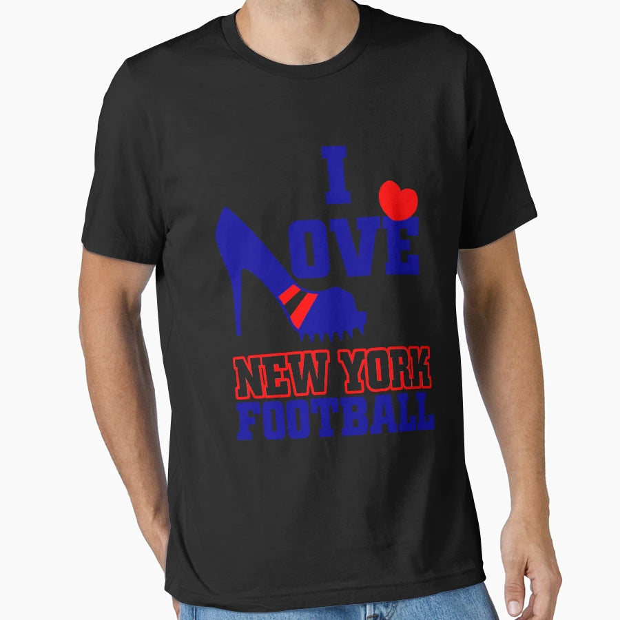 I Love New York Football American T-Shirt - Casual Everyday Wear Unisex - T-Shirt, Sweatshirt, Hoodie