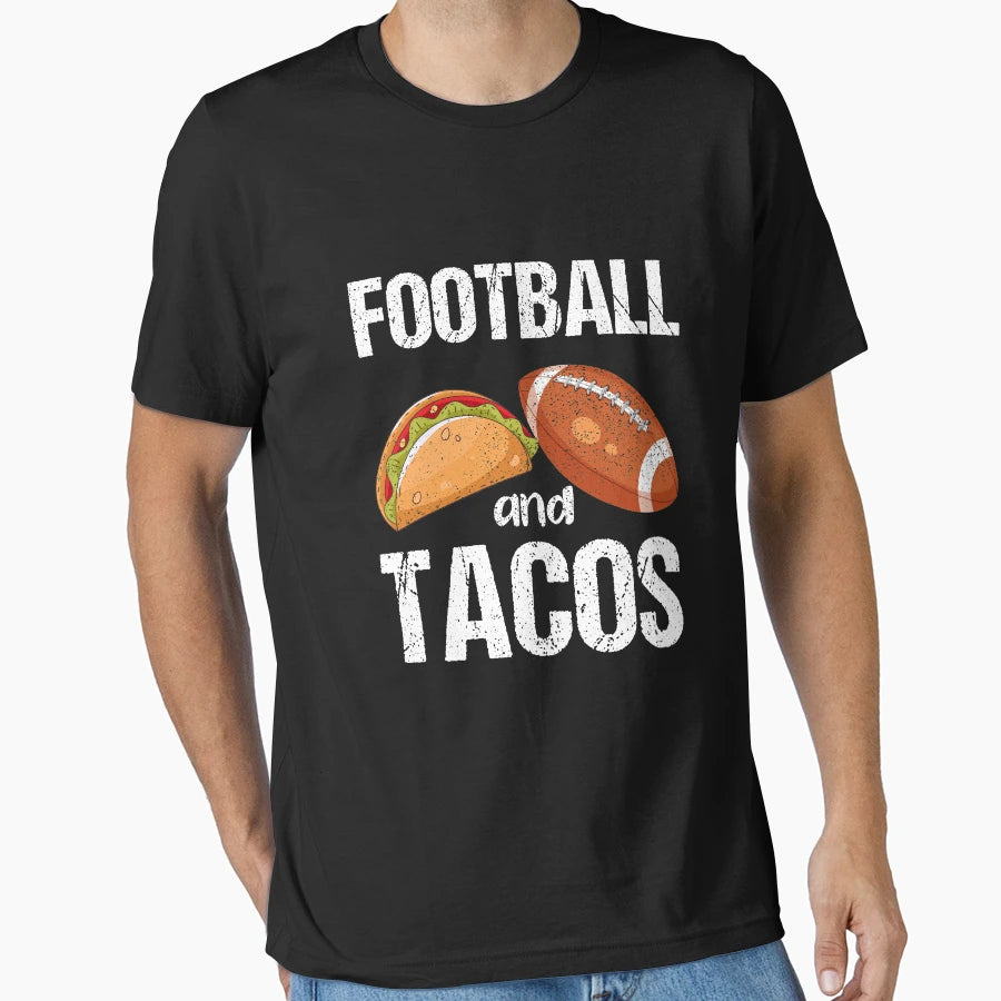Football And Tacos T-Shirt - Custom Art Print Men Women - T-Shirt, Sweatshirt, Hoodie