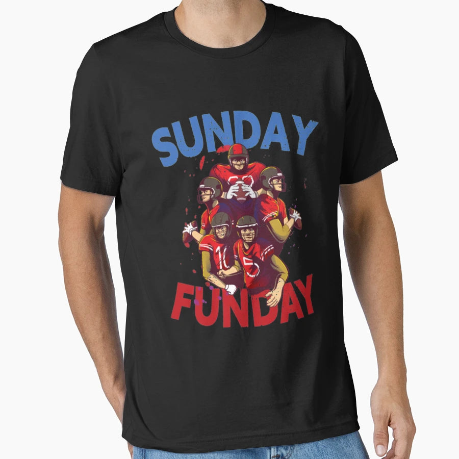 Sunday Funday Football T-Shirt - Aesthetic Graphic for Adults - T-Shirt, Sweatshirt, Hoodie