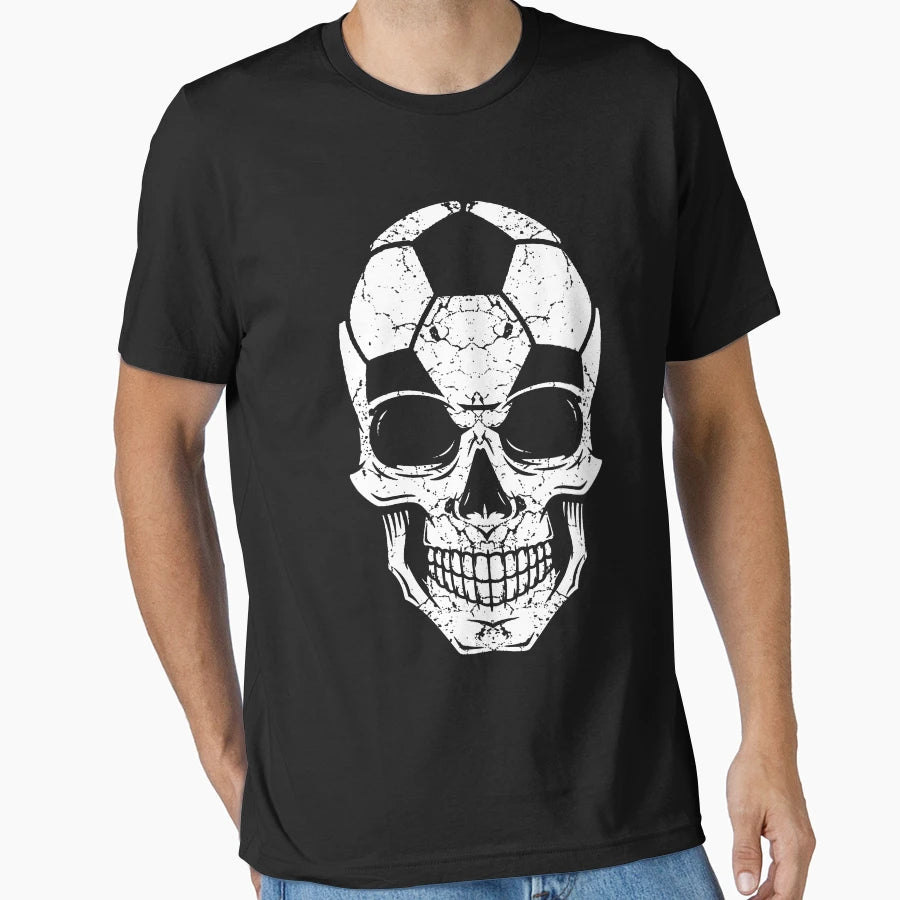 Soccer Skull T-Shirt - Casual Everyday Wear Men Women - T-Shirt, Sweatshirt, Hoodie