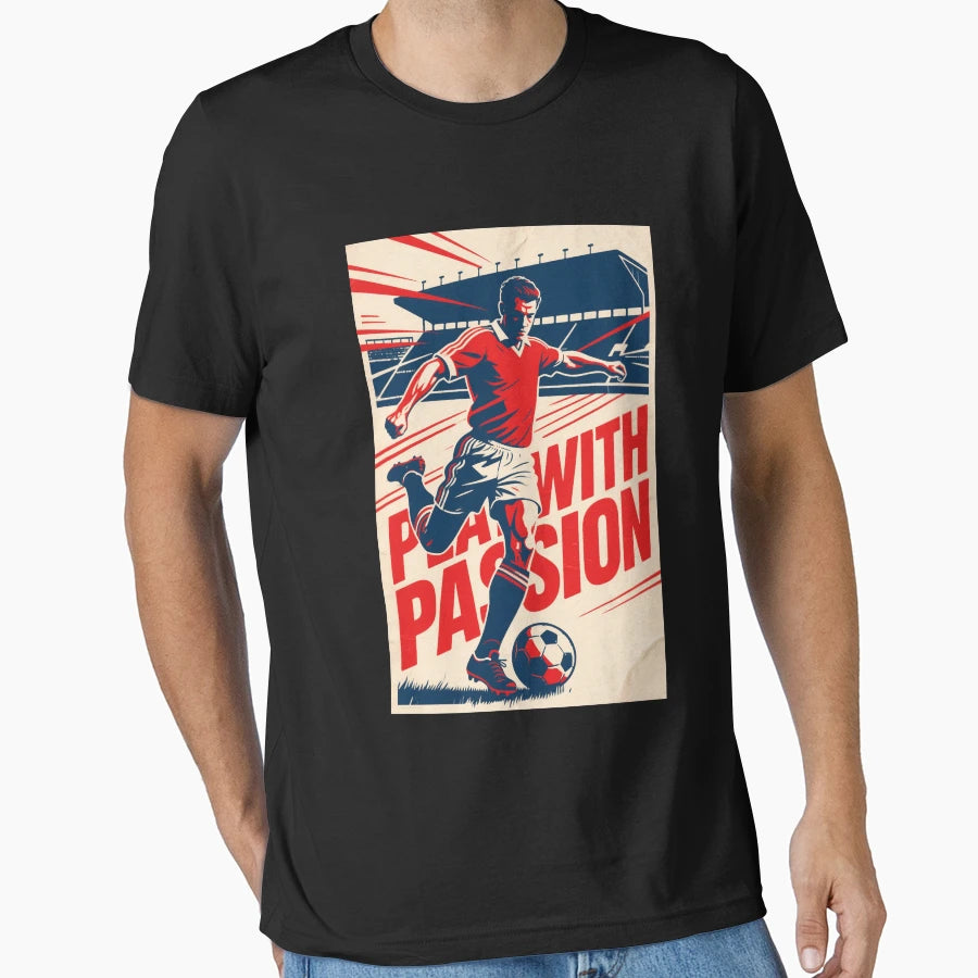 Play Passion Soccer Hope 80S T-Shirt - Streetwear Style for Adults - T-Shirt, Sweatshirt, Hoodie