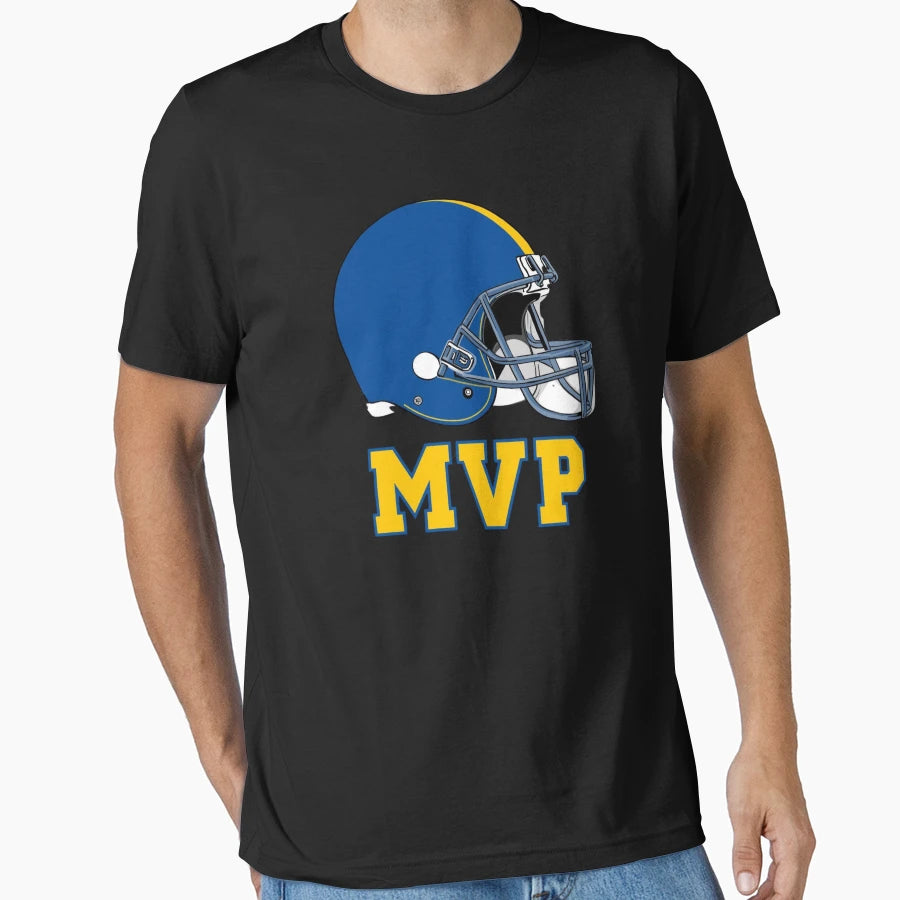 Football Mvp Down Syndrome Blue Yellow T-Shirt - Trendy Graphic Unisex - T-Shirt, Sweatshirt, Hoodie
