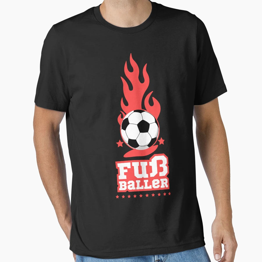 Fu Baller Schwarz Fu Ball Spieler T-Shirt - Streetwear Style Unisex - T-Shirt, Sweatshirt, Hoodie