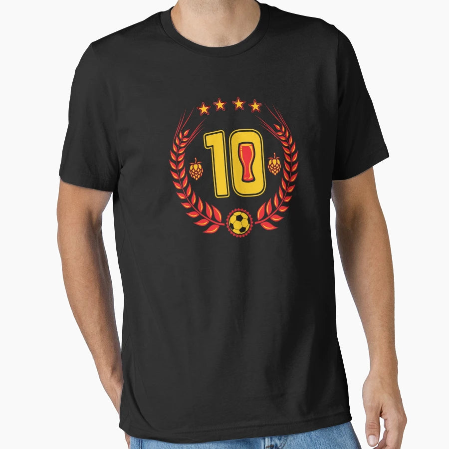 Beer And Football Germanys Colours T-Shirt - Custom Art Print for Adults - T-Shirt, Sweatshirt, Hoodie