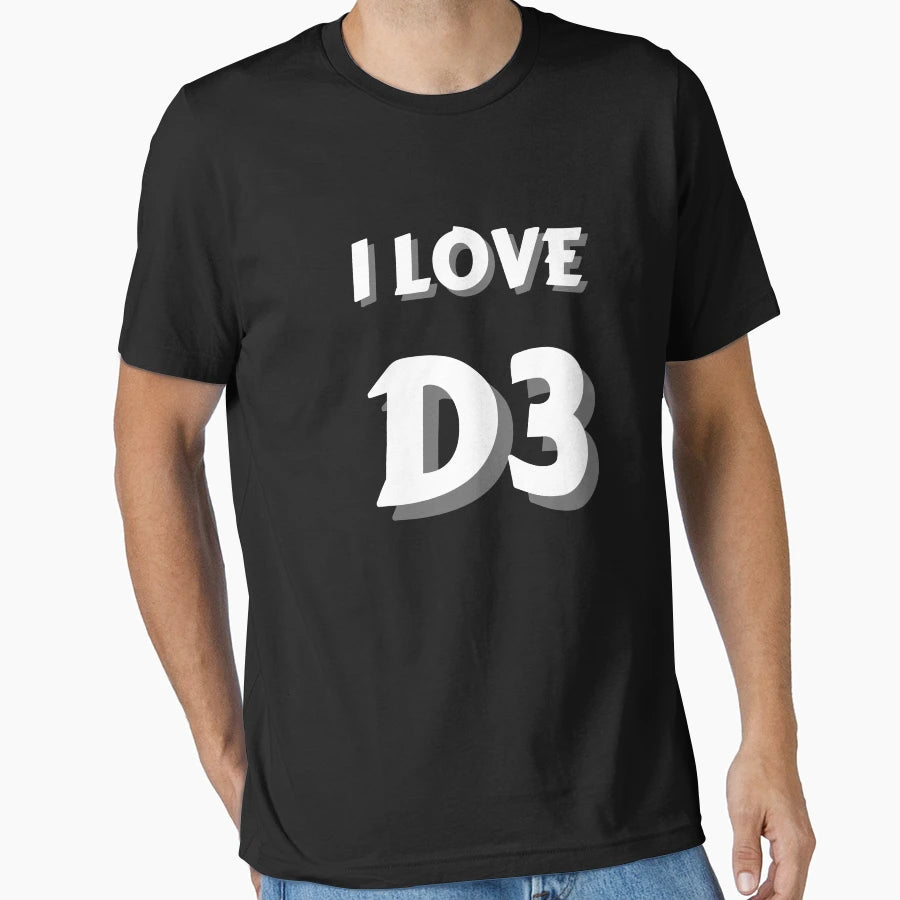 I Love D3 Dublin Ireland T-Shirt - Graphic Print Men Women - T-Shirt, Sweatshirt, Hoodie