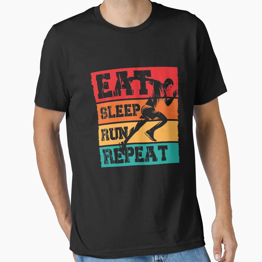 Eat Sleep Run Repeat T-Shirt - Fun Novelty Design Men Women - T-Shirt, Sweatshirt, Hoodie