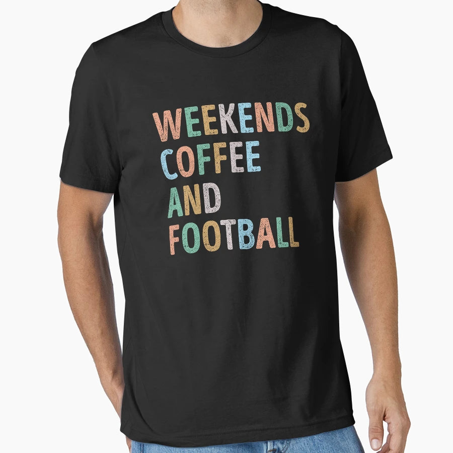 Weekends Coffee And Football Mom T-Shirt - Trendy Graphic for Adults - T-Shirt, Sweatshirt, Hoodie