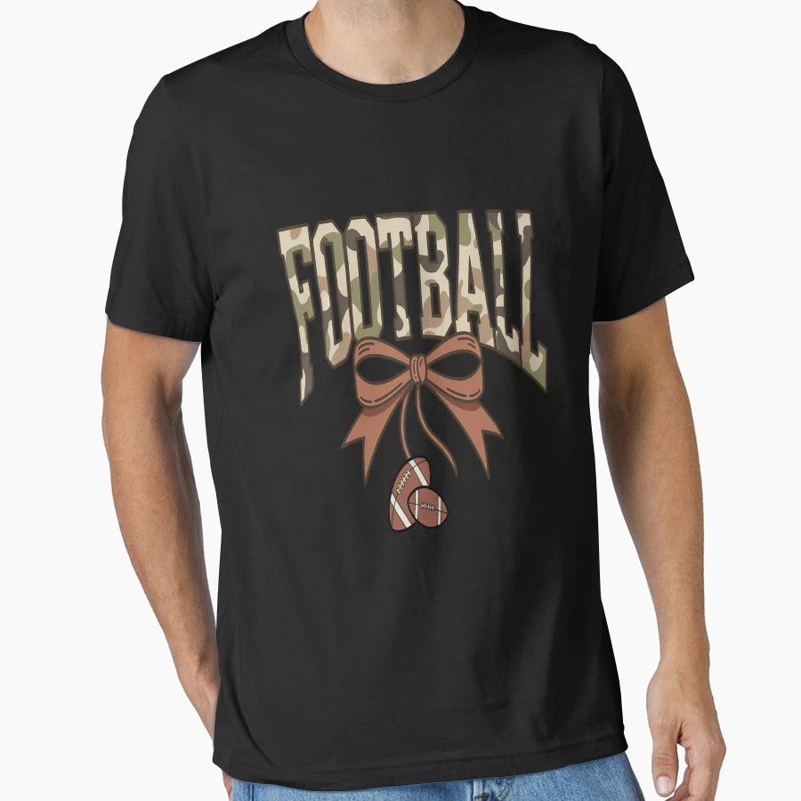 Camo Football Preppy Coquette Cherries T-Shirt - Graphic Print Men Women - T-Shirt, Sweatshirt, Hoodie
