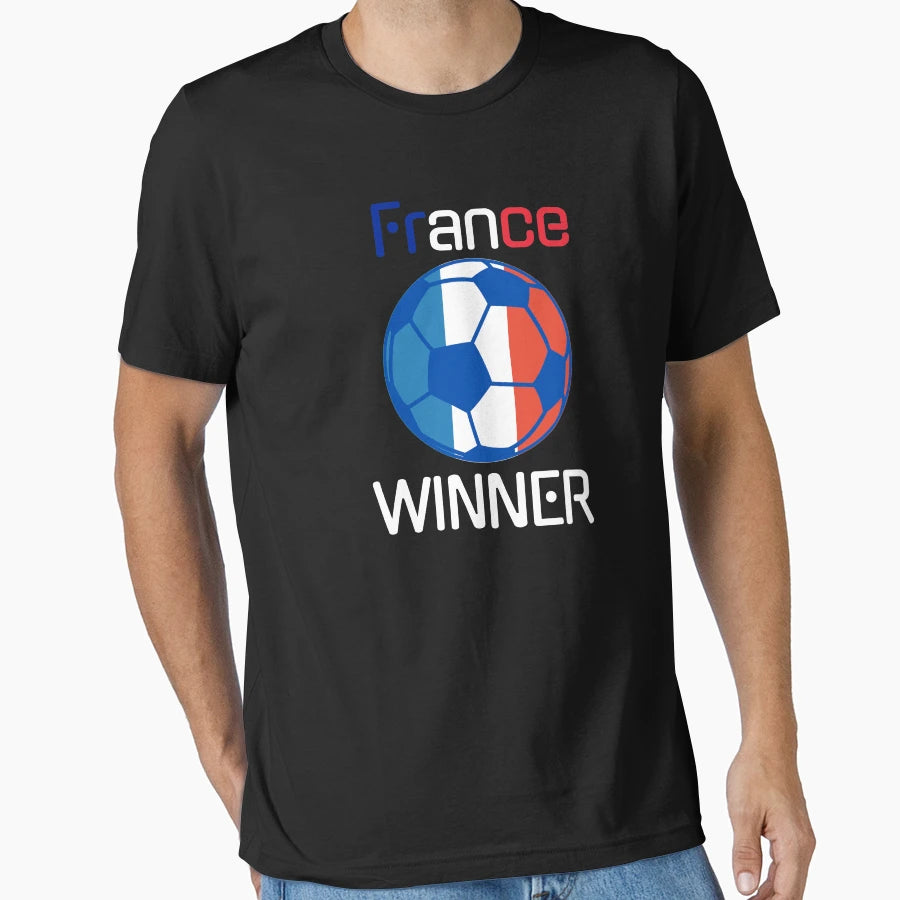 France Football Soccer Funny Flag T-Shirt - Fun Novelty Design for Adults - T-Shirt, Sweatshirt, Hoodie