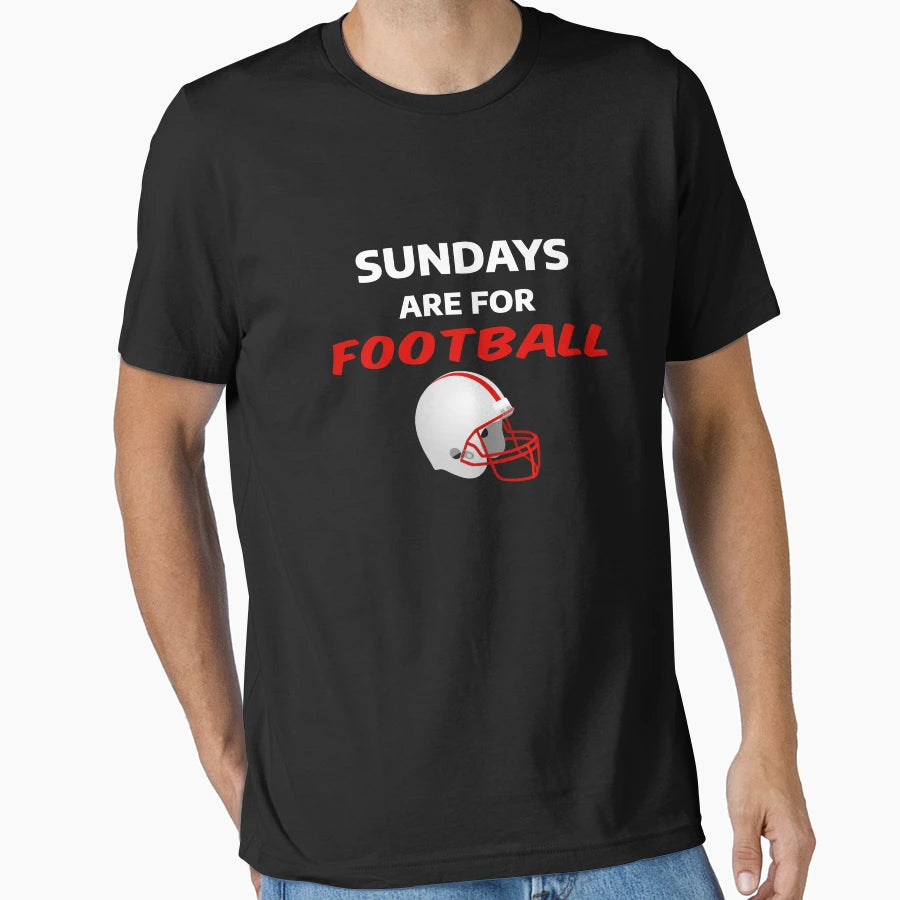 Sundays Are Football T-Shirt - Minimalist Print Men Women - T-Shirt, Sweatshirt, Hoodie