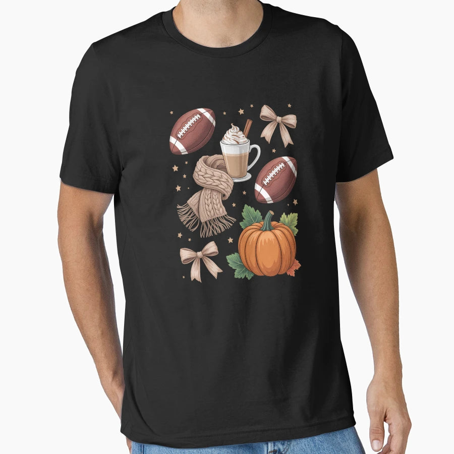 Coffee Lovers Football Coquette T-Shirt - Casual Everyday Wear for Adults - T-Shirt, Sweatshirt, Hoodie