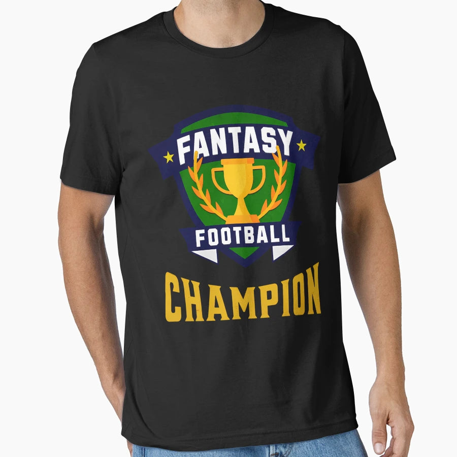 Fantasy Football Champion T-Shirt - Minimalist Print Men Women - T-Shirt, Sweatshirt, Hoodie