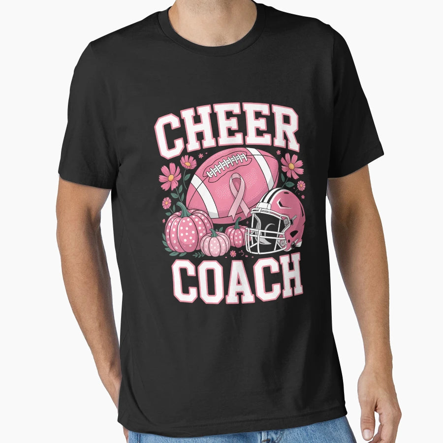 Cheer Football Support Breast T-Shirt - Casual Everyday Wear for Adults - T-Shirt, Sweatshirt, Hoodie