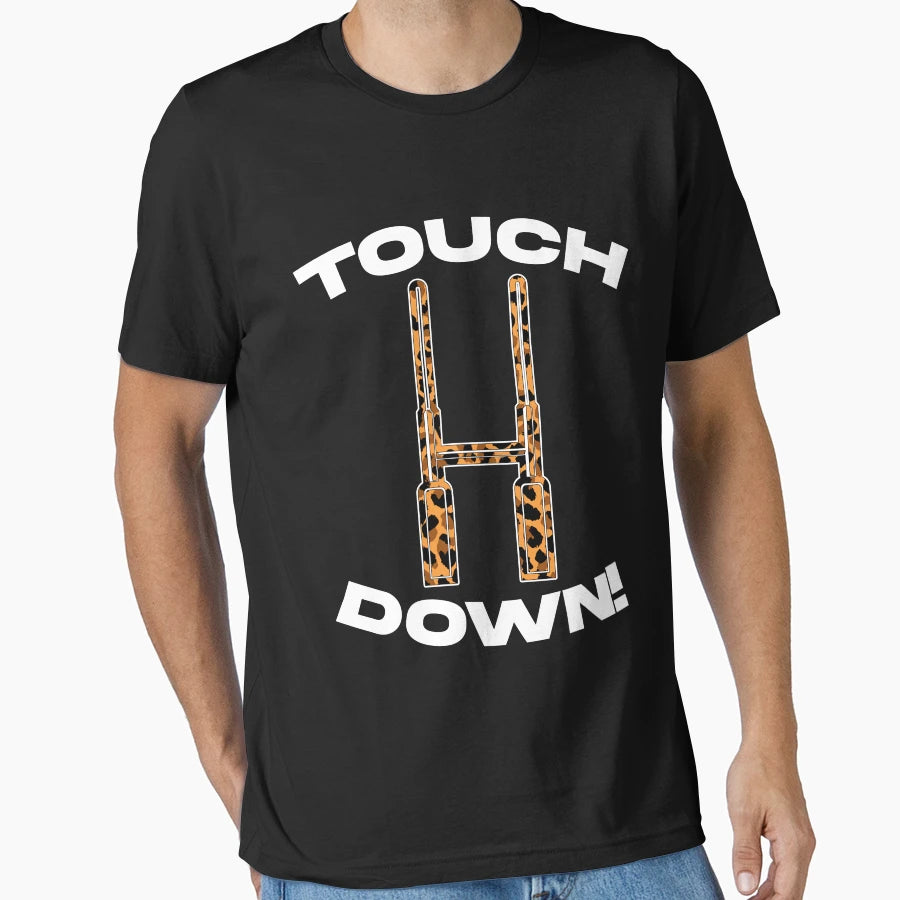 Goalposts Touchdown Leopard Football Player T-Shirt - Unique Graphic Unisex - T-Shirt, Sweatshirt, Hoodie