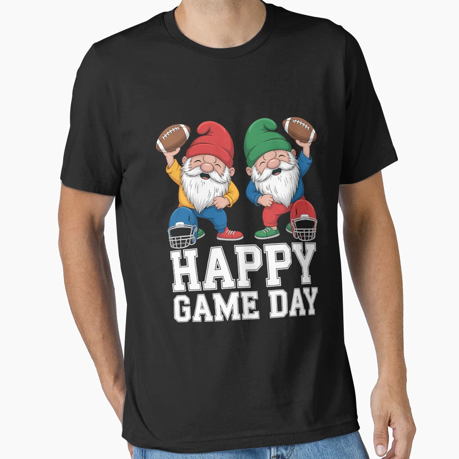 Happy Game Day Football Support T-Shirt - Custom Art Print Men Women - T-Shirt, Sweatshirt, Hoodie
